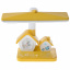 Настольная лампа с часами для детской Brille 11W TP-008 Желтый Виноградів