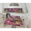 Наклейка 3Д виниловая на стол Zatarga «Лиловое Рождество» 650х1200 мм для домов, квартир, столов, кофейн, кафе Лубны