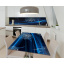 Наклейка 3Д вінілова на стіл Zatarga «Роса на павиче пір'я» 650х1200 мм для будинків, квартир, столів, Бердянськ