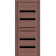 Дверне полотно MS Doors GEORGIA 60см дуб класичний чорне скло Генічеськ