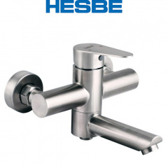 Смеситель для ванны короткий нос HESBE Dax Euro (Chr-009) (нержавеющая сталь Sus 304) Львов