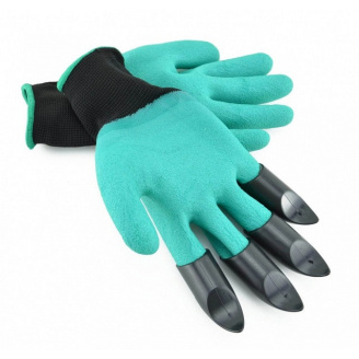 Перчатки садовые с когтями Garden Genie Gloves для сада и огорода (Fr432q)