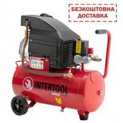 Компрессор для покраски масляный 24 л, 206 л/мин Intertool PT-0010 Тернополь