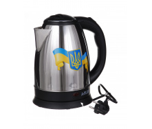 Электрический чайник A-Plus Флаг Украины 2000 Вт 2 л Серебристый (AP-1690-2)