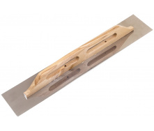Терка - гладилка с деревянной ручкой и нержавеющим полотном Polax 125х680 мм (100-095)