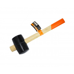 Киянка резиновая с деревянной ручкой Polax 65 мм 450 г Черная (39-005) Запорожье