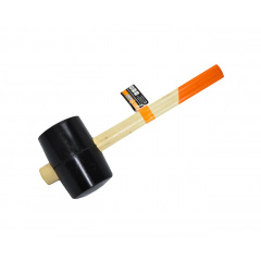 Киянка гумова з дерев'яною ручкою Polax 90 мм 1200 г Чорна (39-006) Кропивницький
