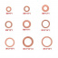 Медные уплотнительные кольца набор 100 шт 9 видов HZM Полтава