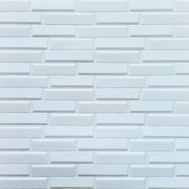 Самоклеющаяся декоративная 3D панель белая кладка 770х700х5 мм (031) SW-00000167