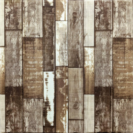 Самоклеющаяся декоративная 3D панель коричневое дерево 700x770x5мм (049) SW-00000152