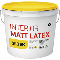 Siltek Interior Matt Latex Краска латексная матовая для стен и потолков. База A (14 кг) Боярка