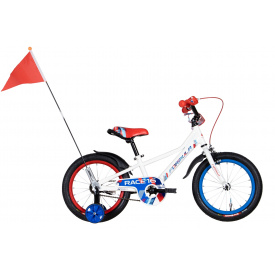 Детский Велосипед 16" Formula RACE 2022 Размер 8.5" белый с красным и синим