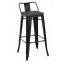 Барный стул высокий Толикс-Back-W металлический глянцевый сидение-деревянное Южноукраинск