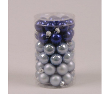 Кульки скляні Flora D-2,5 см. 48 шт.(44525)
