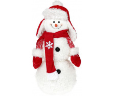 М'яка іграшка Сніговічок у шапці-вушанці 48 см Bona DP42927 Білий