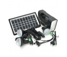 Портативная аккумуляторная станция для зарядки с фонарем солнечной панелью GDLITE GD-1 плюс 3 лампочки