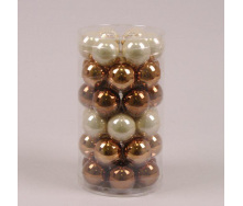 Кульки скляні Flora D-3,8 см. 36 шт.(44561)
