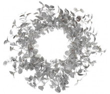 Венок новогодний декоративный Серебро диаметр полиэстер Bona DP73720