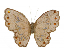 Декоративний метелик на кліпсі BonaDi Золотий 21 см Золотистий (117-912)