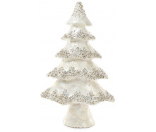 Декоративна новорічна ялинка Снігова красуня білий перламутр Bona DP42761