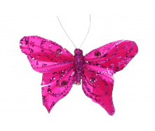 Декоративний метелик на кліпсі BonaDi Рожевий (117-888-8)