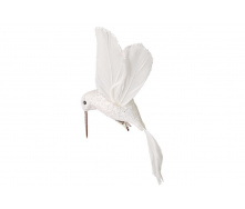 Декоративная птица на клипсе BonaDi 4 шт 12 см Белый (499-084)