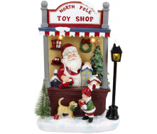 Композиція новорічна North Pole Toy Shop з LED підсвічуванням полістоун Bona DP69432