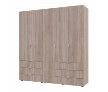 Распашной шкаф для одежды Doros Гелар комплект Сонома 2+3 ДСП 193,7х49,5х203,4 (42002122)