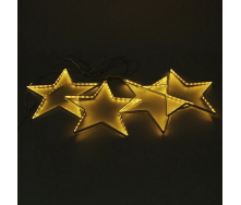 Гирлянда-занавес Flora Звезды 240 LED 150х80 см 3 м Теплый желтый (45061)