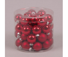 Кульки скляні Flora D-3 см. 45шт.(44539)