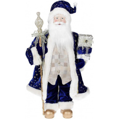 Новорічна фігурка Санта з палицею 60см (м'яка іграшка), синій з шампанню Bona DP73704 Надвірна