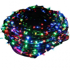 Светодиодная гирлянда Lampiki на 100 LED разноцветная 8 режимов от сети для помещения и улицы под накрытием Херсон