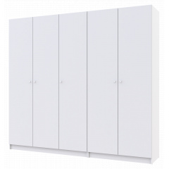 Шкаф для одежды Doros Промо Белый/Белый 2+3 ДСП 225х48х204 (42005004) Ивано-Франковск