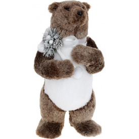 Интерьерная новогодняя игрушка Медведь 43 см меховая Bona DP114226