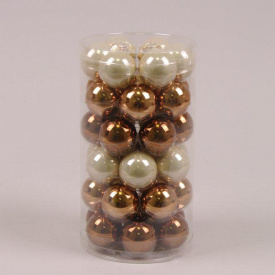 Кульки скляні Flora D-3,8 см. 36 шт.(44561)