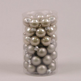 Кульки скляні Flora D-2,5 см. 48 шт.(44524)