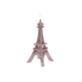 Елочное украшение BonaDi Эйфелева Башня 13.5 см Розовый (788-453)