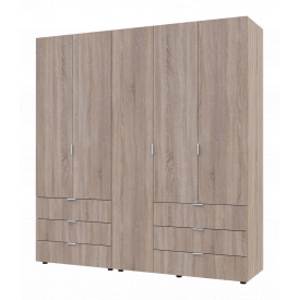 Распашной шкаф для одежды Doros Гелар комплект Сонома 2+3 ДСП 193,7х49,5х203,4 (42002122)