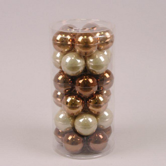 Кульки скляні Flora D-5,7 см. 30 шт.(44580)
