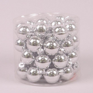 Кульки скляні Flora D-3 см. 45шт.(44555)