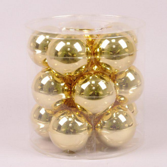 Кульки скляні Flora D-8 см. 15 шт.(44605)