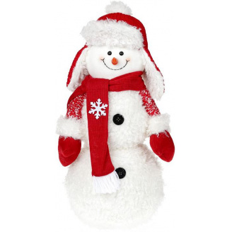 М'яка іграшка Сніговічок у шапці-вушанці 48 см Bona DP42927 Білий