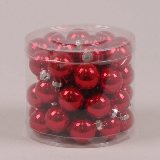 Кульки скляні Flora D-3 см. 45шт.(44608)