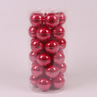 Кульки скляні Flora D-5,7 см. 30 шт.(44576)