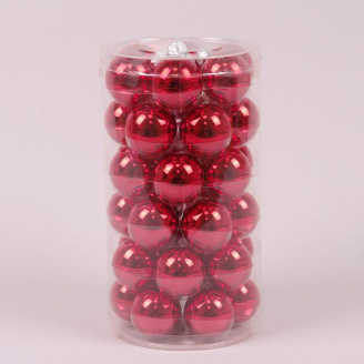 Кульки скляні Flora D-3,8 см. 36 шт.(44573)