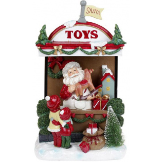 Композиція новорічна Santaapos Toy Store з LED підсвічуванням полістоун Bona DP69431