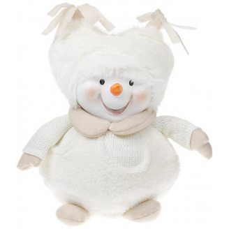 М'яка іграшка Сніговічок у пухнастій шапці 28 см Bona DP42950 Білий