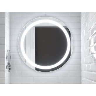 Дзеркало Turister кругле 90см із подвійним LED підсвічуванням без рами (ZPD90)
