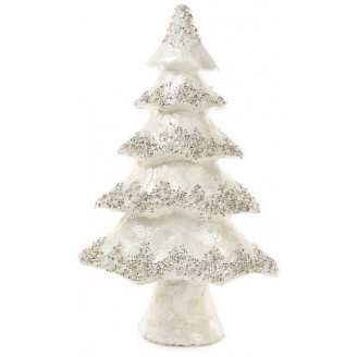 Декоративна новорічна ялинка Снігова красуня білий перламутр Bona DP42761