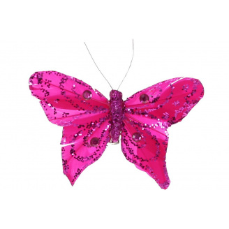 Декоративная бабочка на клипсе BonaDi Розовый (117-888-8)